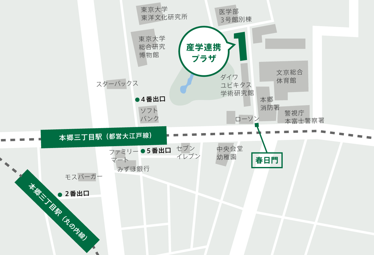 地図：本郷キャンパス 拡大地図